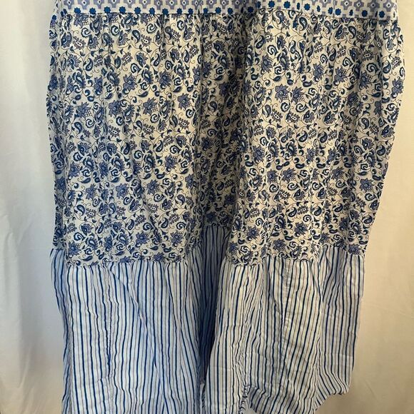 J. CREW Floral Patchwork Dress- Blue and White - Picture 8 of 10